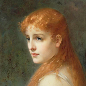 Young girl with red hair, 1895 (oil on canvas)
