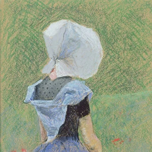 A Young Girl from Zeeland (pastel on paper)