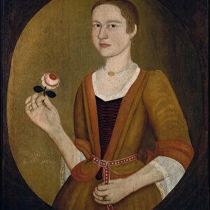 Young Lady with a Rose, 1732 (oil on canvas)