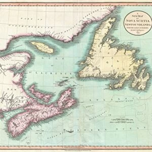 1807, Cary Map of Nova Scotia and Newfoundland, Canada, John Cary, 1754 - 1835, English