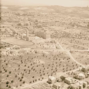Aerial view Jerusalem southwest 1933 Israel