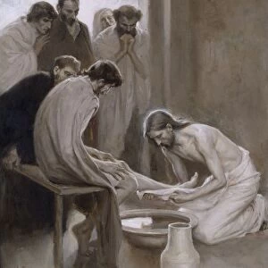 Albert Edelfelt Jesus Washing Feet Disciples