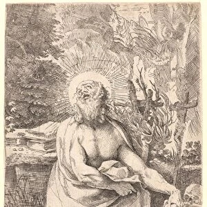 Annibale Carracci (Italian, 1560 - 1609). St. Jerome in the Wilderness, ca. 1591