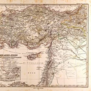 Asia Minor Syria Map Gotha, Justus Perthes, 1873, Atlas