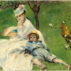Auguste Renoir, Madame Monet and Her Son, French, 1841-1919, 1874, oil on canvas