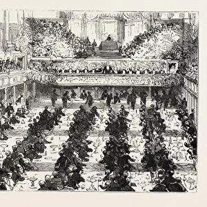 The Banquet in the Town. Hall Mr. Chamberlain Speaking, Birmingham, Uk, Britain, United Kingdom