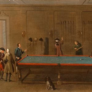 The Billiard Room, unknown artist, 18th century, British