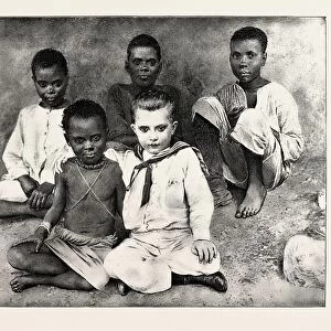 Black and White, Little Jack, the Boy Missionary, and his Playmates, Engraving 1890