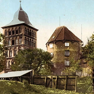 Burgtor Lübeck Colored Germany 1898 Schleswig-Holstein