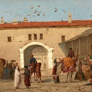 Caravanserai at Mylasa in Asia Minor Caravanserai at Mylasa, Turkey signed and dated 1845