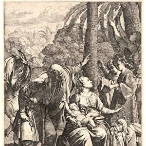 After Carlo Saraceni (Italian, ca. 1579 - 1620). Rest on the Flight into Egypt, 1620
