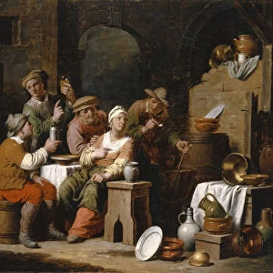 Carousing Peasants oil canvas 81 x 100 cm unmarked