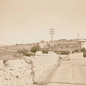 Concrete blocks tower Bethlehem road 1934 West Bank