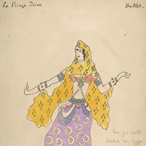 Costume design Polovtsian girl Prince Igor 1909