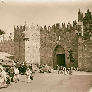 Damascus Gate close up 1940 Jerusalem Israel
