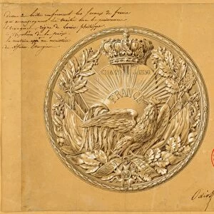 Drawings Prints, Drawing, Design, Medal, Commemorate, Charter, 1830, Artist, Charles-Nicolas