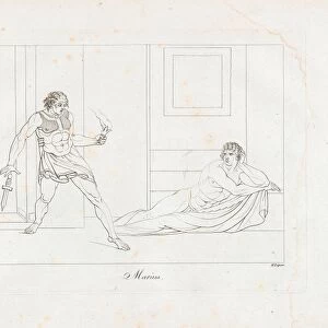 Drawings Prints, Print, Caius, Marius, Cimbrian, Soldier, Plutarch, Marius, 39, Lucan