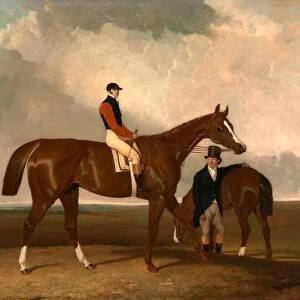 Elis at Doncaster, Ridden by John Day, with his Van in the Background Inscribed