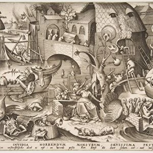 Envy Invidia Seven Deadly Sins 1558 Engraving