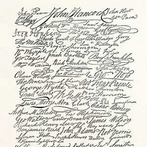 Facsimile of the Signatures to the Declaration of Independence, United States of America