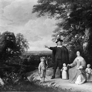 Family Group Landscape ca 1645 Oil canvas 49 1 / 8 x 60 1 / 8