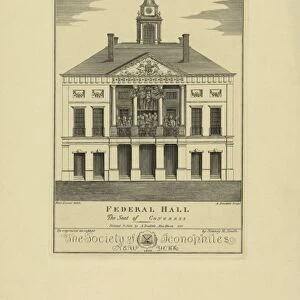 Federal Hall. The seat of Congress / re-engraved on copper by Sidney L