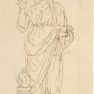 Female Figure Tripod 18th century Graphite pen