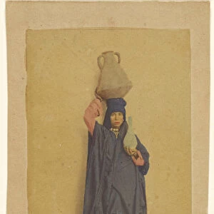 Femme portant des cruches d eau Wilhelm Hammerschmidt