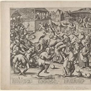 Festival Fools 1570 Engraving second state three
