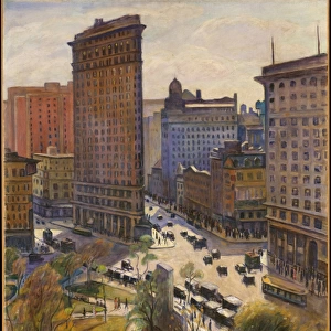 Flatiron Building 1919 Oil canvas 40 x 34 101. 6 86. 4 cm