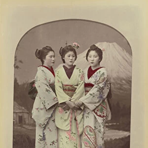 Three Girls Kusakabe Kimbei Japanese 1841 1934
