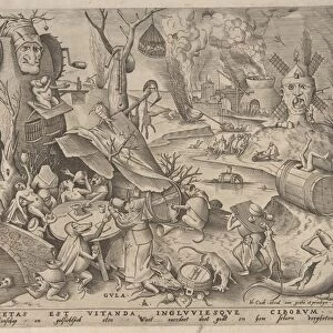 Gluttony Gula Seven Deadly Sins 1558 Engraving