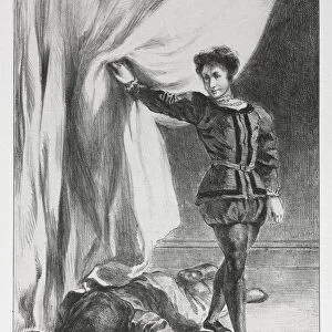 Hamlet Corpse Polonius 1835 Eugene Delacroix