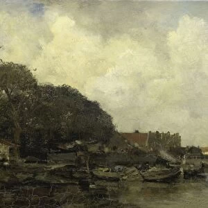 Harbour view, Jacob Maris, 1870 - 1899