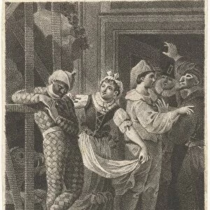 Harlequin on the scene, Lambertus Antonius Claessens, 1801
