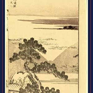 Hebi taiji no fuji, Snake chasing Mount Fuji. Katsushika, Hokusai, 1760-1849, artist
