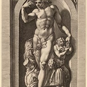 Hendrik Goltzius after Polidoro da Caravaggio (Dutch, 1558 - 1617), Bacchus, probably