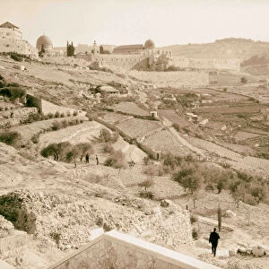 Hill Ophel descent Zion 1934 Jerusalem Israel