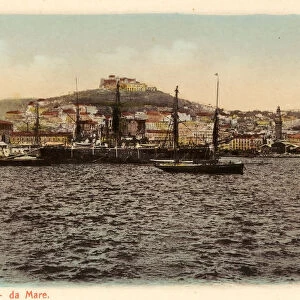 Historical images harbour Naples Napoli 1901
