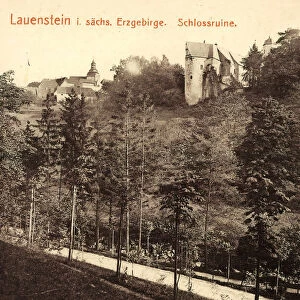History Schloss Lauenstein Ruins Saxony 1903