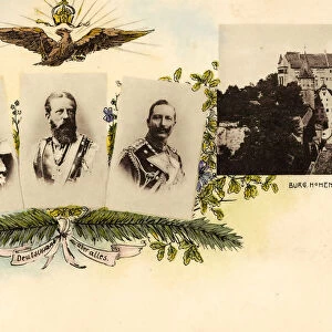 Hohenzollern Castle Multiview postcards Wilhelm II