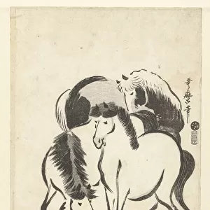 Three horses Kitagawa Utamaro mentioned object