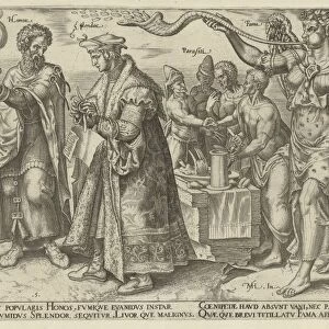 Impact of wealth, Philips Galle, Hadrianus Junius, 1563