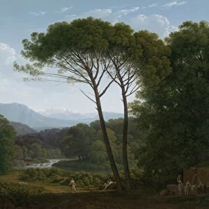 Italianate Landscape with Pines, Hendrik Voogd, 1795