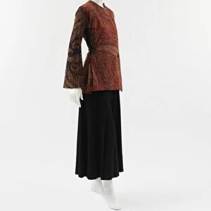 Jacket 1912 French wool cotton rayon Poiret jacket merges