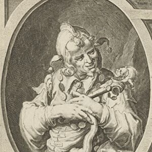 Jester with fools cap on the head, Jacob de Gheyn (II), 1596