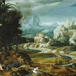 Landscape Orpheus Flemish 16th century 1570 Oil
