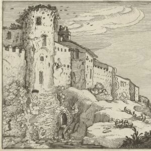 Landscape with Roman ruins, Willem van Nieulandt (II), Anonymous, Claes Jansz. Visscher