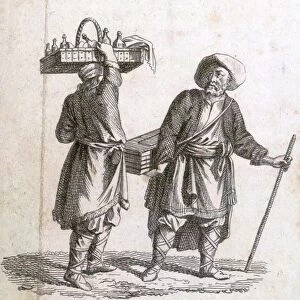 Liquor seller, 18th century, liszt gourmet archive, alcohol, alcoholic, brandy, rum
