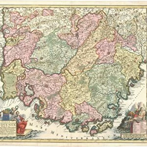 Map ComtA et Gouvernement General de Provence divise en ses senecha